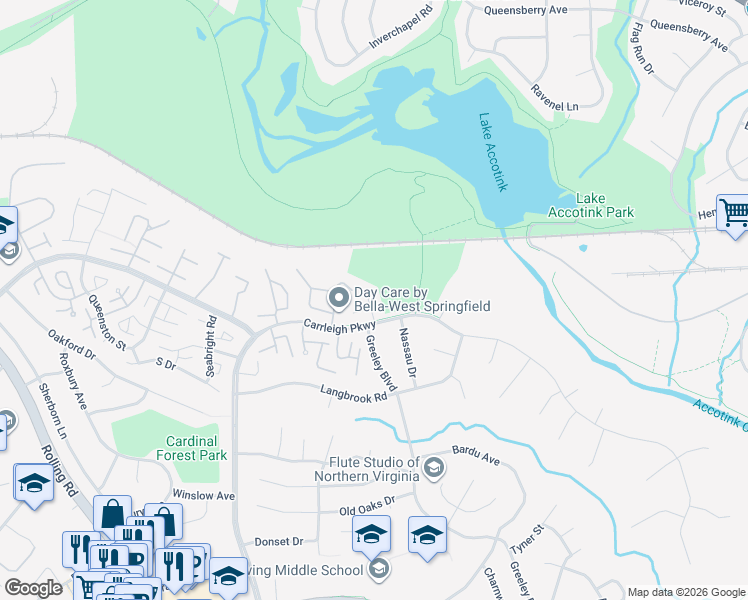 map of restaurants, bars, coffee shops, grocery stores, and more near 5925 Minutemen Road in West Springfield