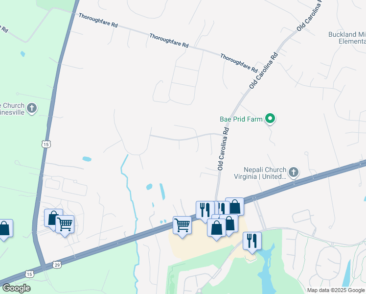 map of restaurants, bars, coffee shops, grocery stores, and more near 7705 Cotswald Court in Gainesville