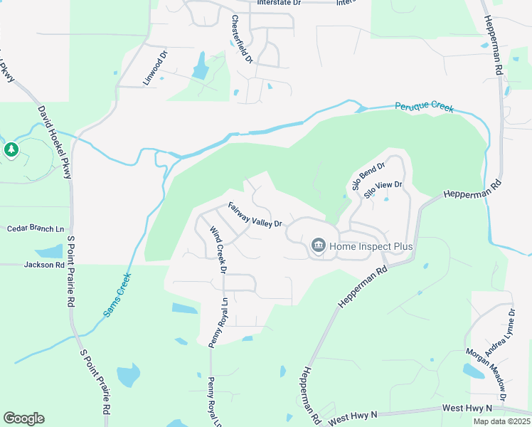 map of restaurants, bars, coffee shops, grocery stores, and more near 65 Golf Crest Court in Wentzville