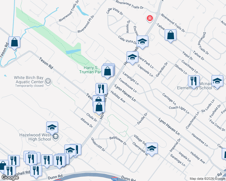 map of restaurants, bars, coffee shops, grocery stores, and more near 909 Holiday Avenue in Hazelwood