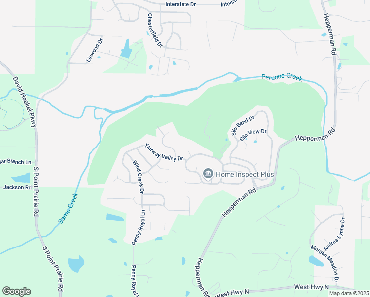 map of restaurants, bars, coffee shops, grocery stores, and more near 65 Golf Crest Court in Wentzville