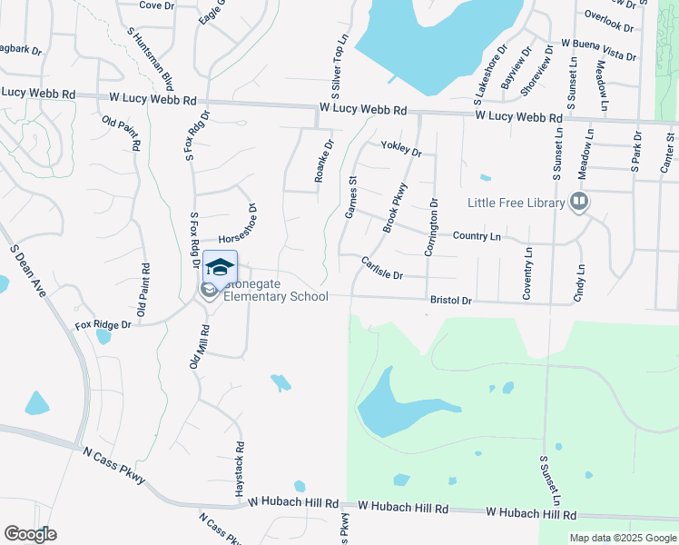 map of restaurants, bars, coffee shops, grocery stores, and more near 816 Garnes Street in Raymore