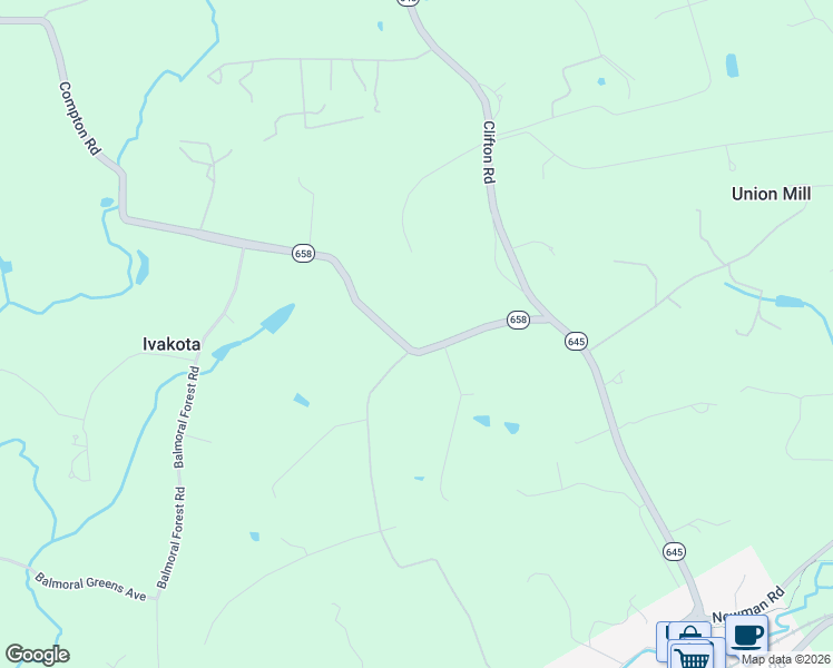 map of restaurants, bars, coffee shops, grocery stores, and more near 13028 Compton Road in Clifton