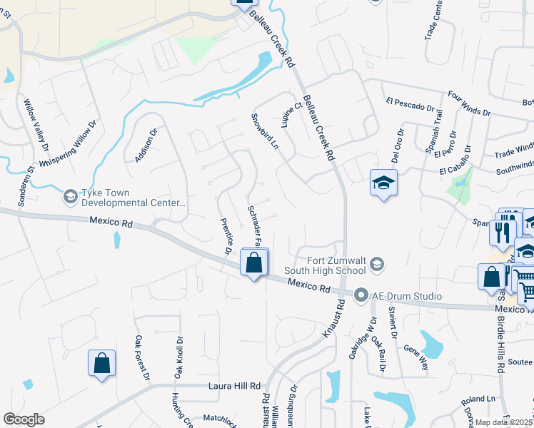map of restaurants, bars, coffee shops, grocery stores, and more near 6 Primgarden Court in St. Peters