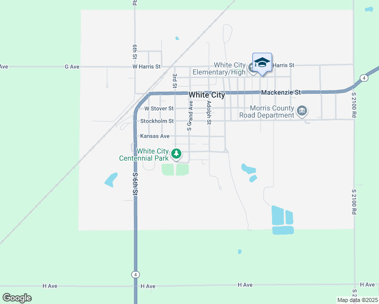 map of restaurants, bars, coffee shops, grocery stores, and more near 201 West Grant Street in White City