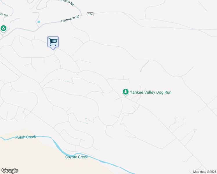 map of restaurants, bars, coffee shops, grocery stores, and more near 20185 Powder Horn Road in Hidden Valley Lake