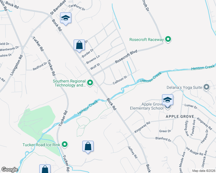 map of restaurants, bars, coffee shops, grocery stores, and more near 2105 Calhoun Street in Fort Washington