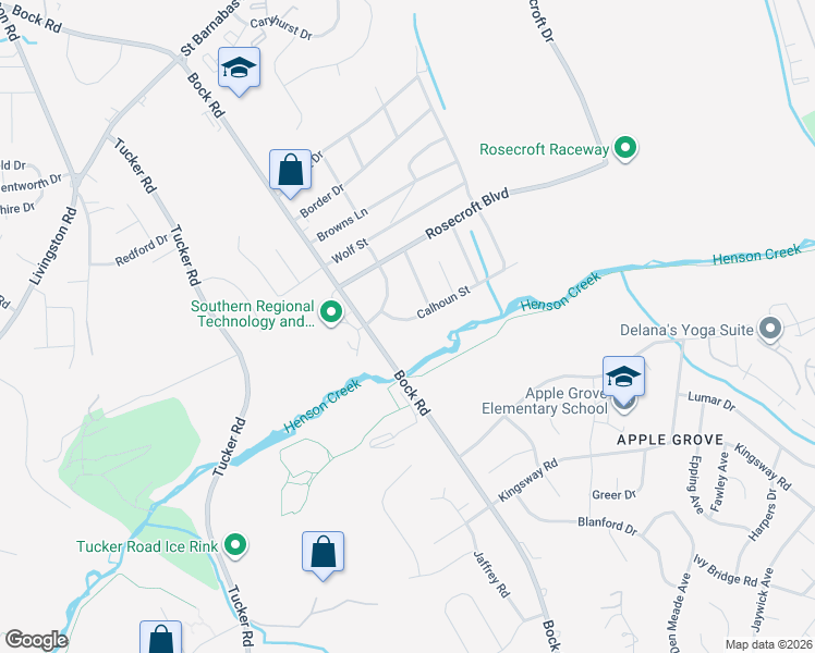 map of restaurants, bars, coffee shops, grocery stores, and more near 2107 Calhoun Street in Fort Washington