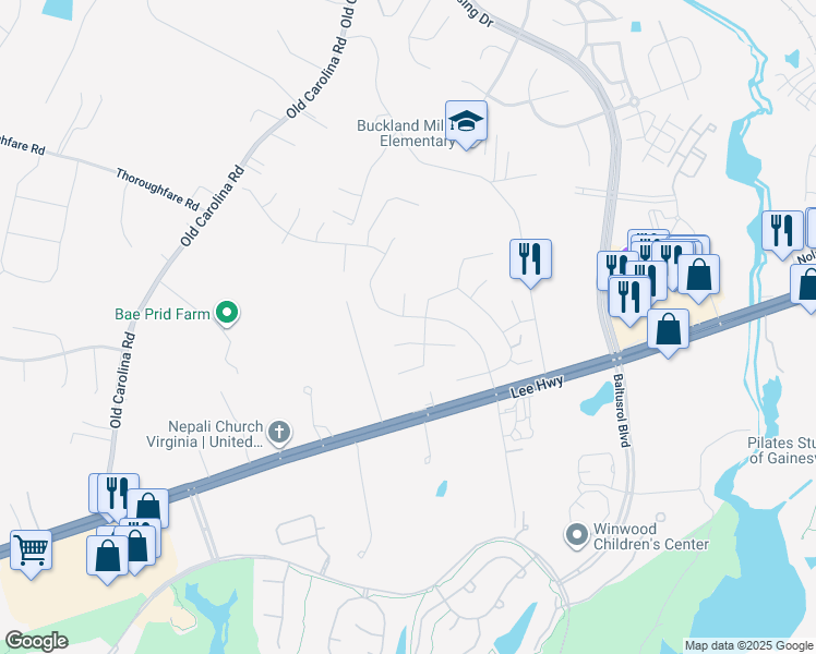 map of restaurants, bars, coffee shops, grocery stores, and more near 14969 Hopewells Landing Drive in Gainesville