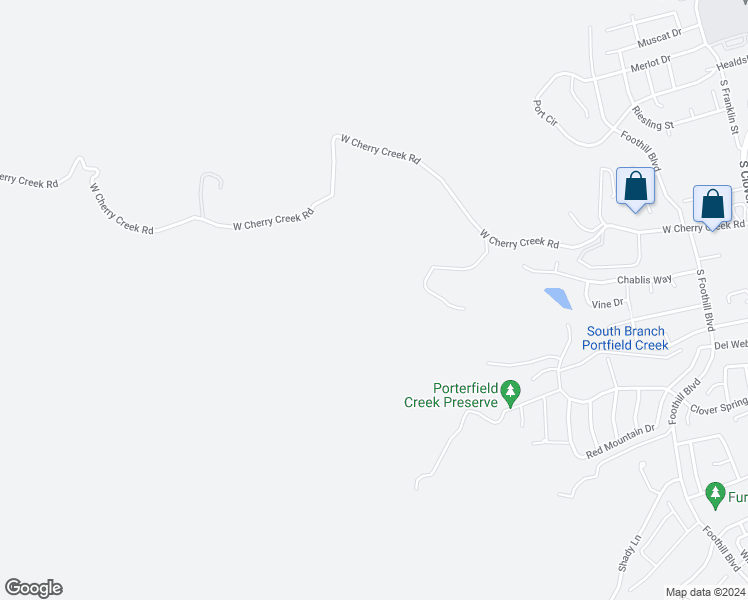 map of restaurants, bars, coffee shops, grocery stores, and more near 695 West Cherry Creek Road in Cloverdale