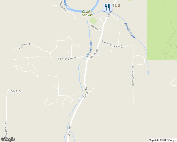 map of restaurants, bars, coffee shops, grocery stores, and more near 1126 Lotus Road in El Dorado County