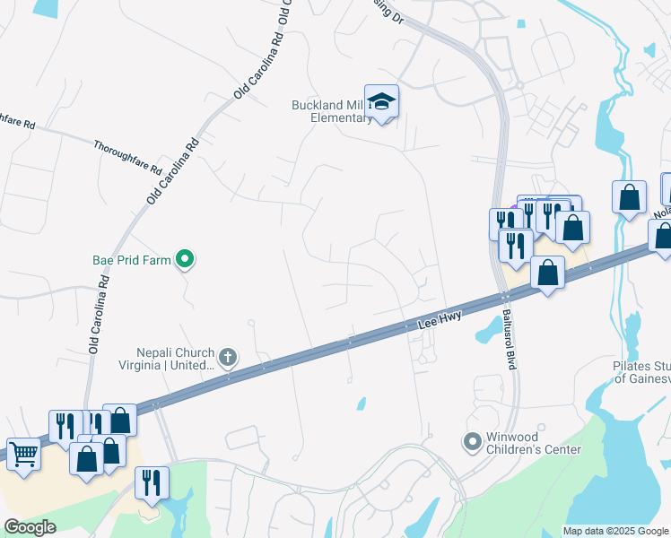 map of restaurants, bars, coffee shops, grocery stores, and more near 14969 Hopewells Landing Drive in Gainesville