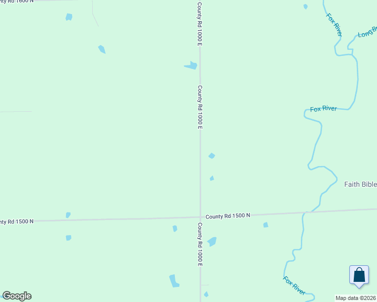 map of restaurants, bars, coffee shops, grocery stores, and more near 6115 County Road 1000 East in Olney