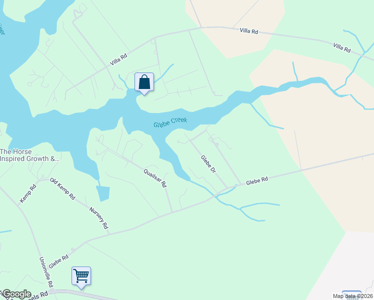 map of restaurants, bars, coffee shops, grocery stores, and more near 28090 Glebe Road in Easton