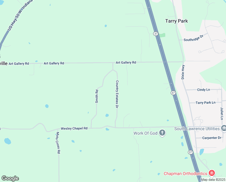 map of restaurants, bars, coffee shops, grocery stores, and more near 325 Country Estates Drive in Mitchell