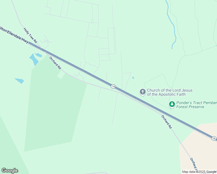 map of restaurants, bars, coffee shops, grocery stores, and more near 21081 Orchard Road in Ellendale