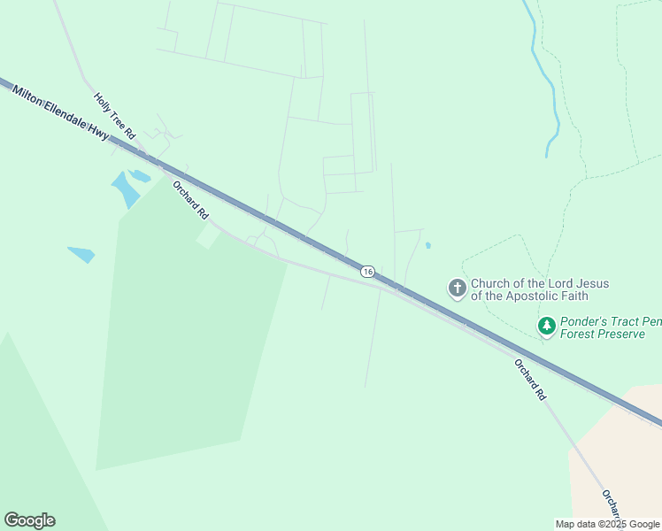map of restaurants, bars, coffee shops, grocery stores, and more near 21081 Orchard Road in Ellendale