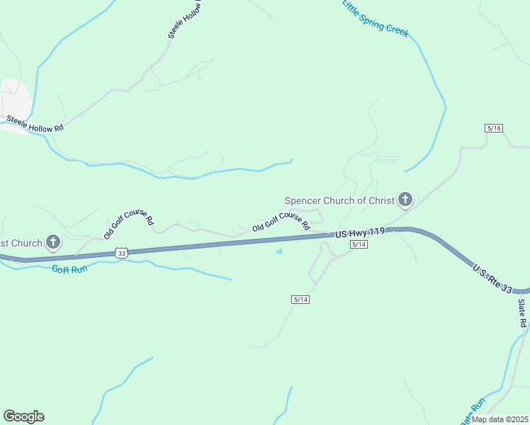 map of restaurants, bars, coffee shops, grocery stores, and more near 450 Old Golf Course Road in Spencer