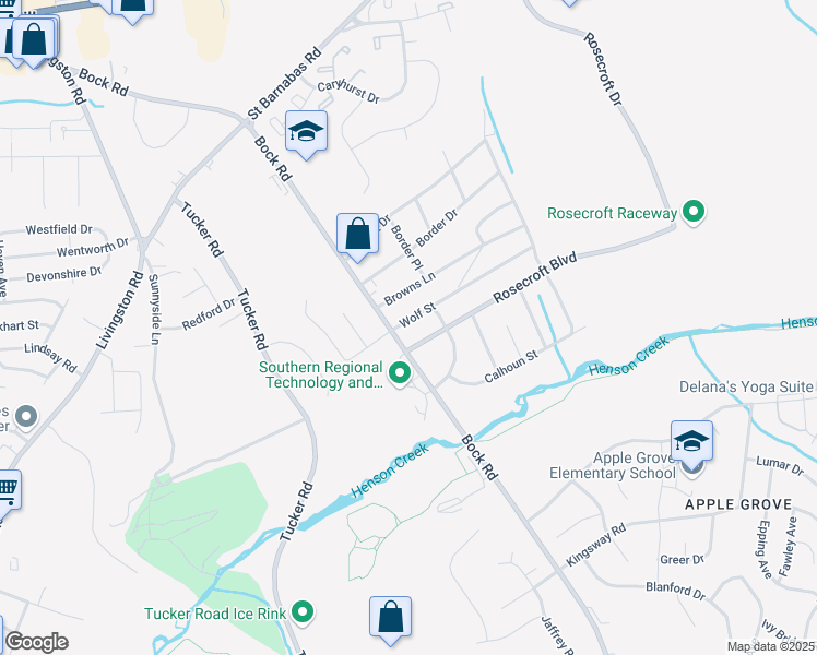 map of restaurants, bars, coffee shops, grocery stores, and more near 2003 Wolf Street in Fort Washington