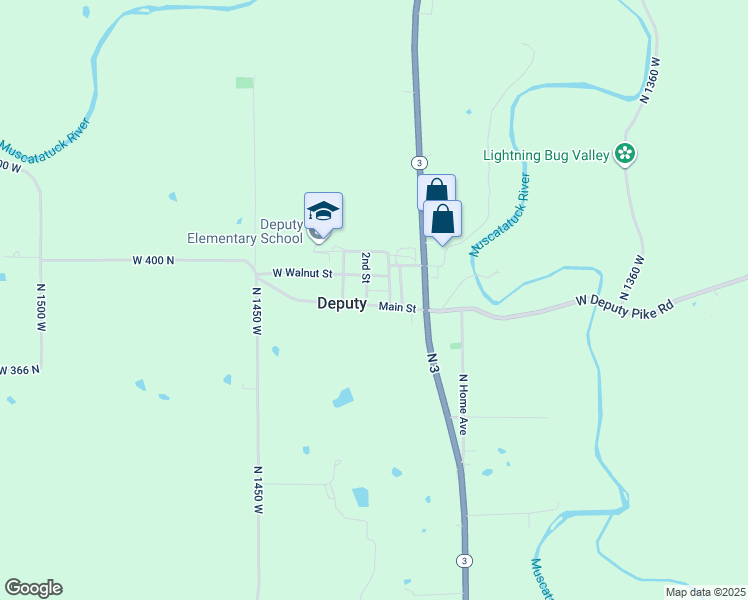 map of restaurants, bars, coffee shops, grocery stores, and more near 14190 Main Street in Deputy
