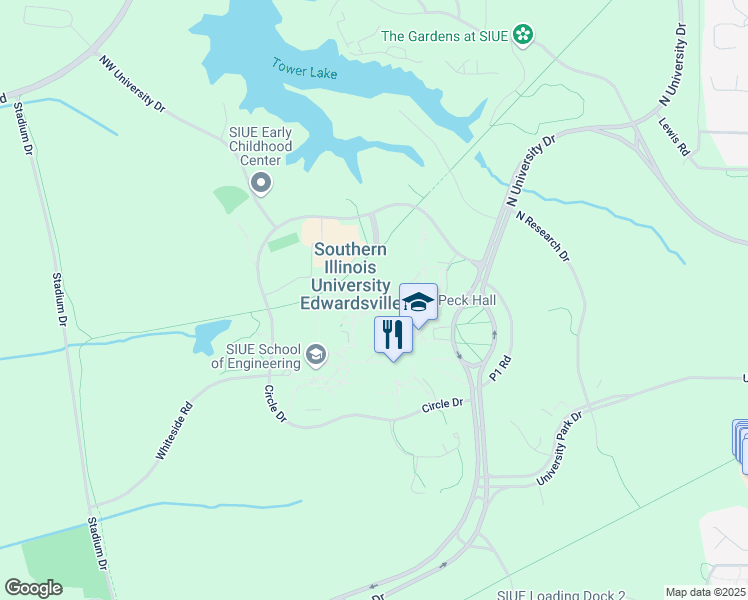 map of restaurants, bars, coffee shops, grocery stores, and more near in Edwardsville