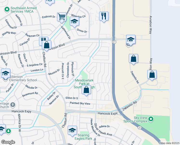 map of restaurants, bars, coffee shops, grocery stores, and more near 5119 Laurel Wreath Drive in Colorado Springs