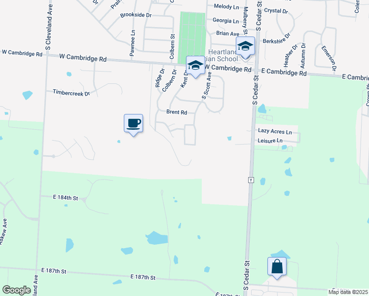 map of restaurants, bars, coffee shops, grocery stores, and more near 109 182nd Street in Belton