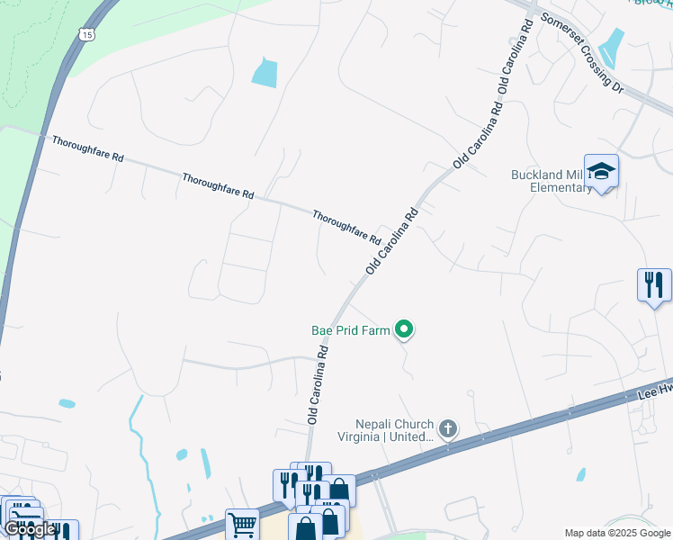 map of restaurants, bars, coffee shops, grocery stores, and more near 7511 Melton Court in Gainesville