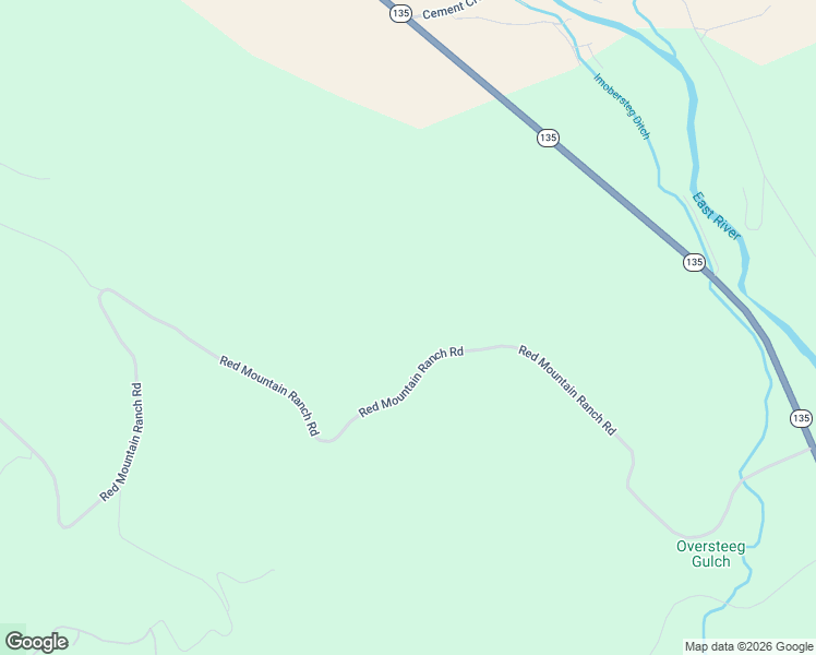 map of restaurants, bars, coffee shops, grocery stores, and more near 1190 Red Mountain Ranch Road in Crested Butte