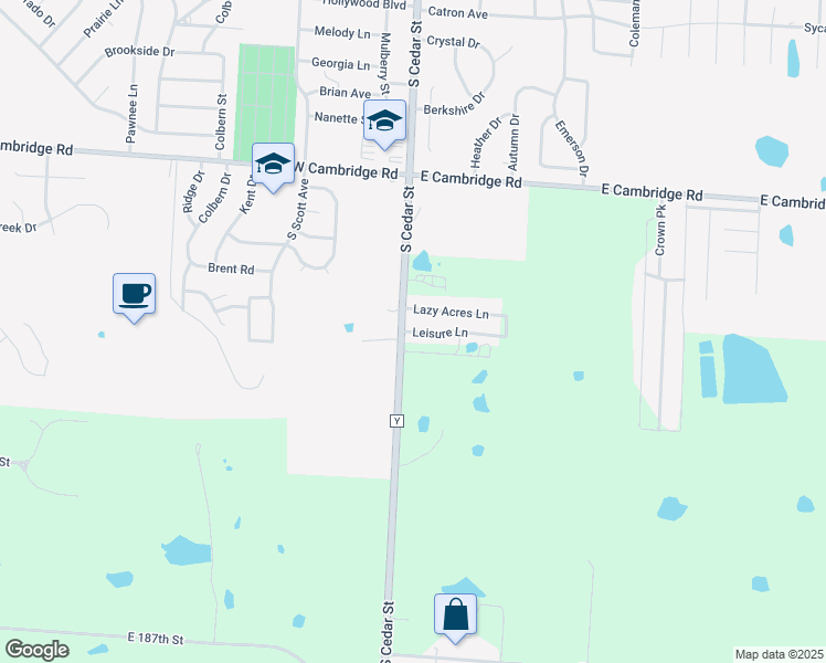 map of restaurants, bars, coffee shops, grocery stores, and more near 1210 South Cedar Street in Belton