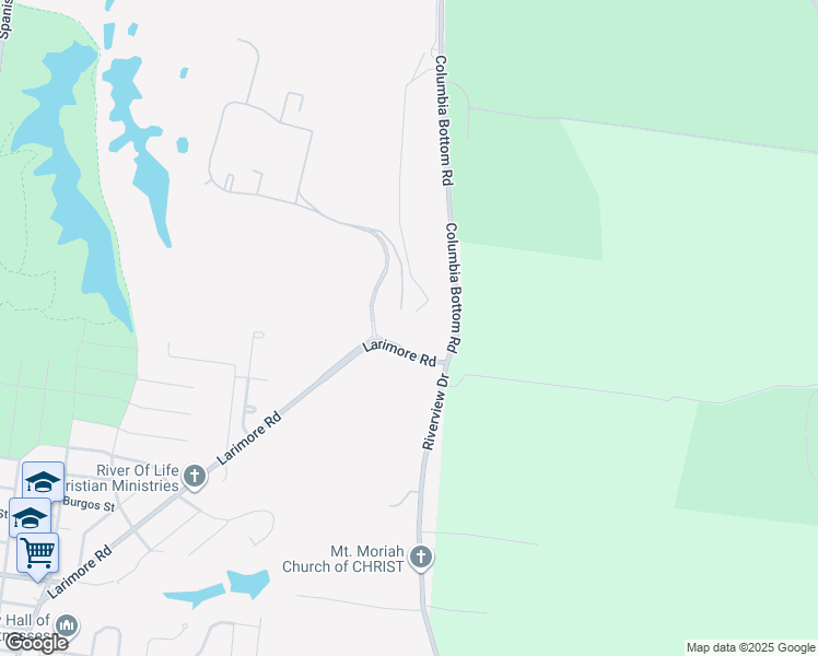 map of restaurants, bars, coffee shops, grocery stores, and more near 12385 Larimore Road in Saint Louis