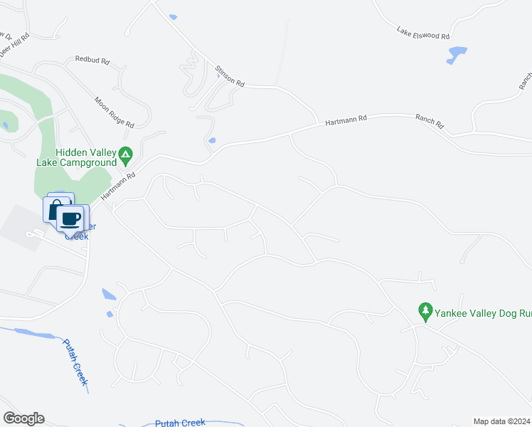 map of restaurants, bars, coffee shops, grocery stores, and more near 19697 Donkey Hill Road in Hidden Valley Lake