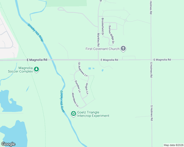 map of restaurants, bars, coffee shops, grocery stores, and more near 2509 Saint Andrews Lane in Salina