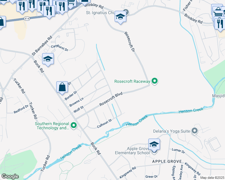 map of restaurants, bars, coffee shops, grocery stores, and more near 6806 Trowbridge Place in Fort Washington