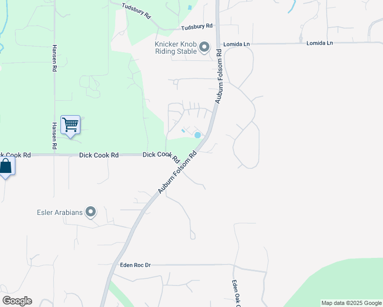 map of restaurants, bars, coffee shops, grocery stores, and more near 4863-4899 Auburn Folsom Road in Loomis