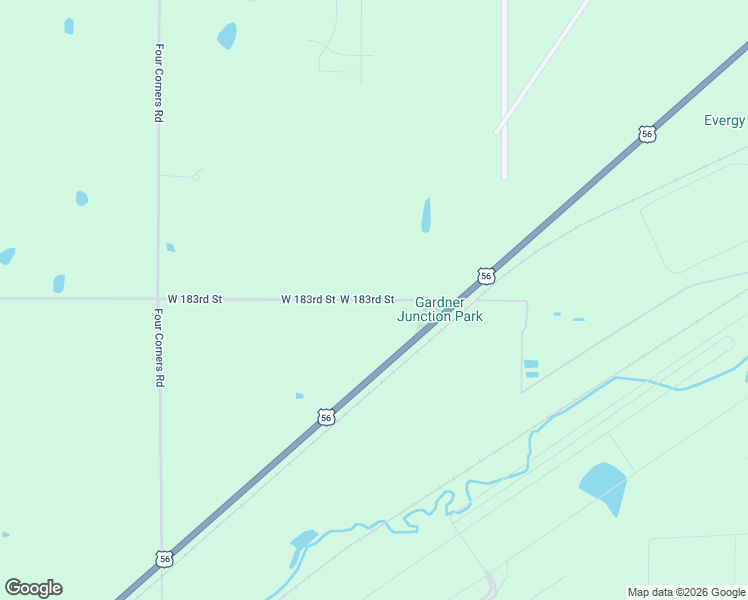 map of restaurants, bars, coffee shops, grocery stores, and more near 32716 West 183rd Street in Gardner