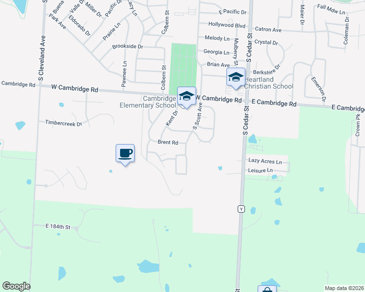 map of restaurants, bars, coffee shops, grocery stores, and more near 105 Brent Road in Belton