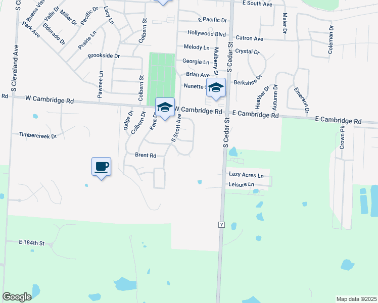 map of restaurants, bars, coffee shops, grocery stores, and more near 136 Brentwood Drive in Belton