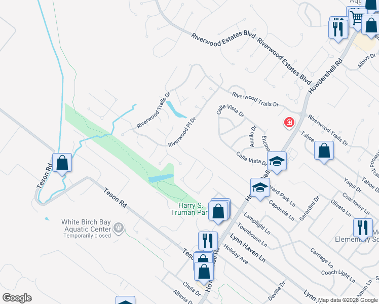 map of restaurants, bars, coffee shops, grocery stores, and more near 2118 Krause Hill Place in Florissant