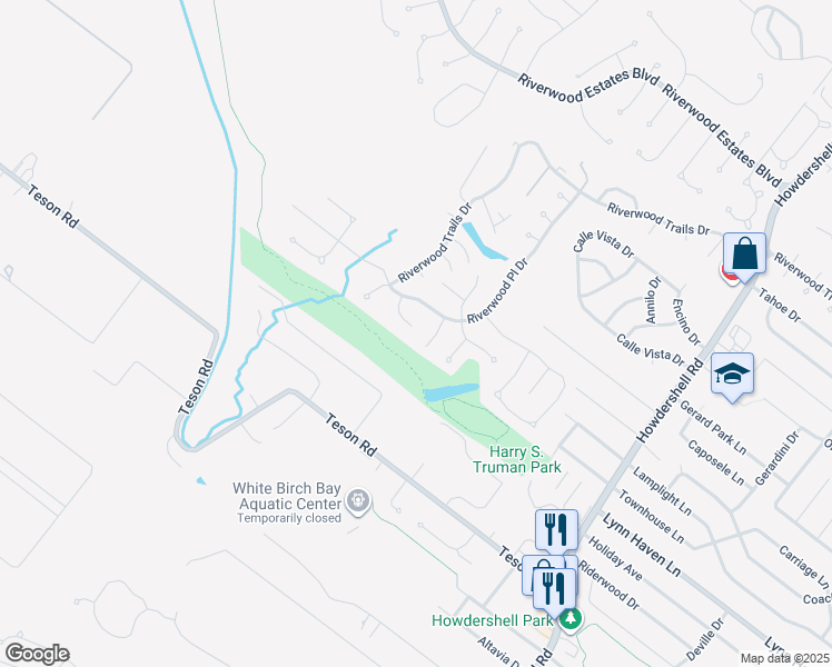map of restaurants, bars, coffee shops, grocery stores, and more near 2111 Wente Place in Florissant