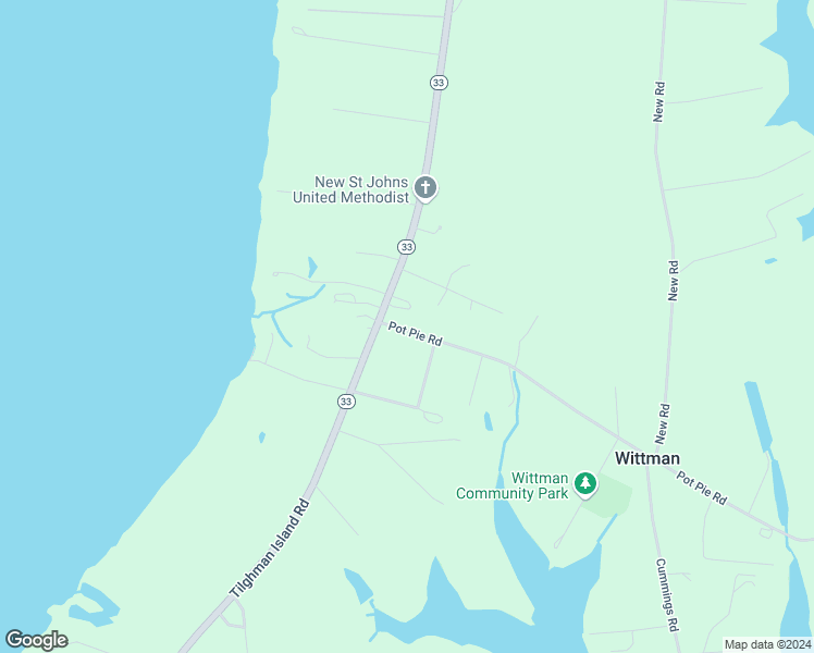 map of restaurants, bars, coffee shops, grocery stores, and more near 22340 Pot Pie Road in Wittman