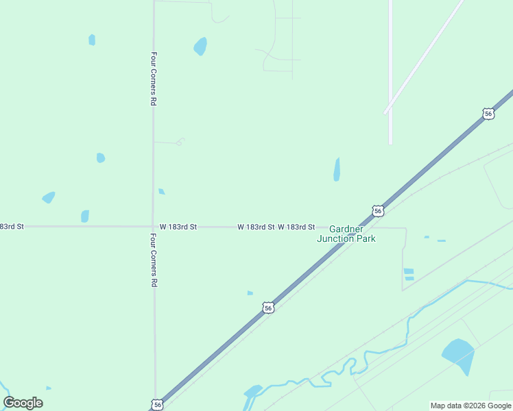 map of restaurants, bars, coffee shops, grocery stores, and more near 32716-33498 West 183rd Street in Gardner