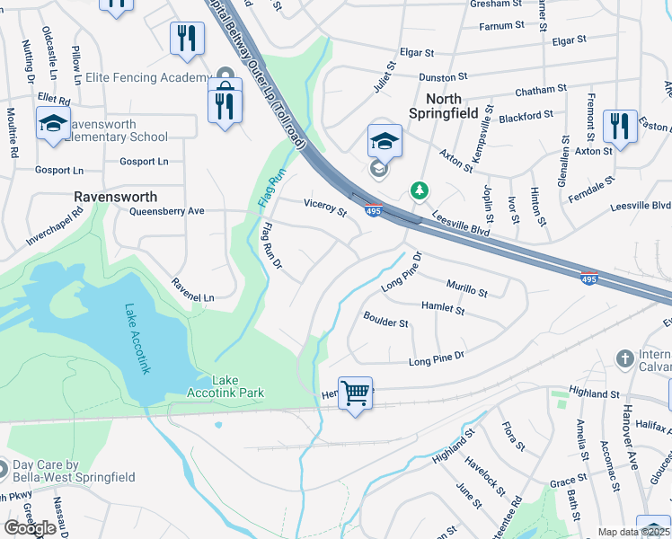 map of restaurants, bars, coffee shops, grocery stores, and more near 5626 Heming Avenue in Springfield