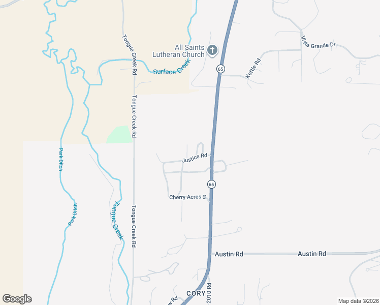 map of restaurants, bars, coffee shops, grocery stores, and more near 20036 Kenosha Road in Orchard City