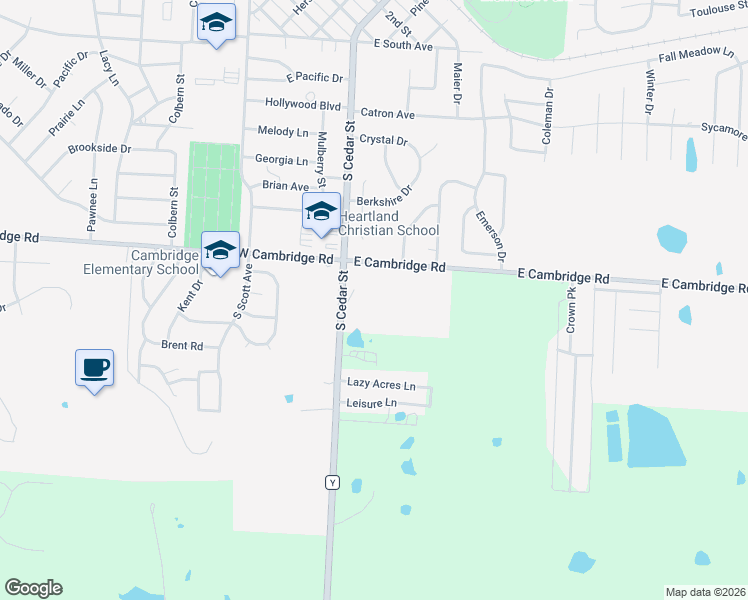 map of restaurants, bars, coffee shops, grocery stores, and more near 1003 South Cedar Street in Belton
