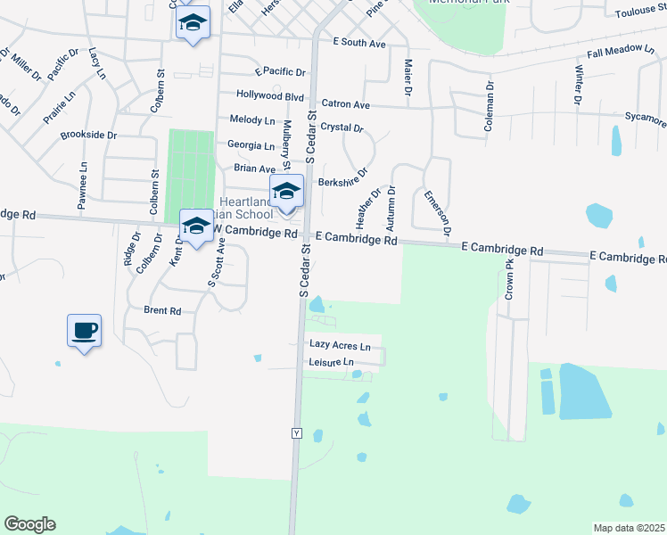 map of restaurants, bars, coffee shops, grocery stores, and more near 1003 South Cedar Street in Belton