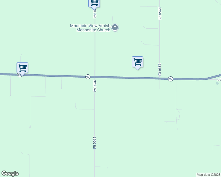 map of restaurants, bars, coffee shops, grocery stores, and more near 32152 State Highway 92 in Hotchkiss