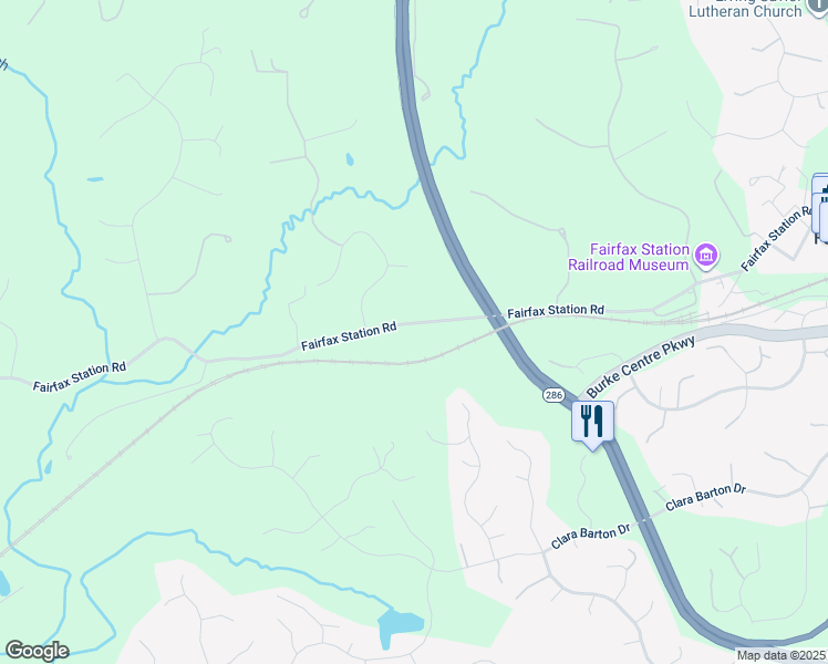 map of restaurants, bars, coffee shops, grocery stores, and more near 11419 Fairfax Station Road in Fairfax Station