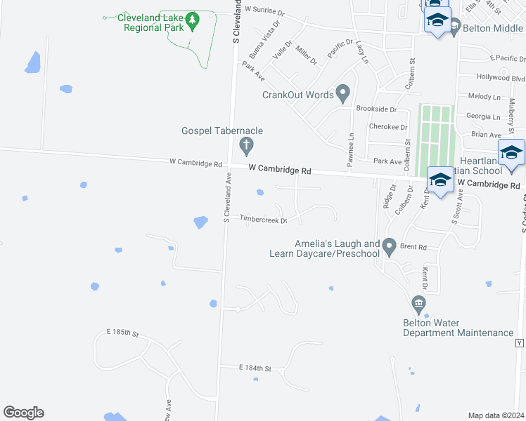 map of restaurants, bars, coffee shops, grocery stores, and more near 916 Timbercreek Court in Belton