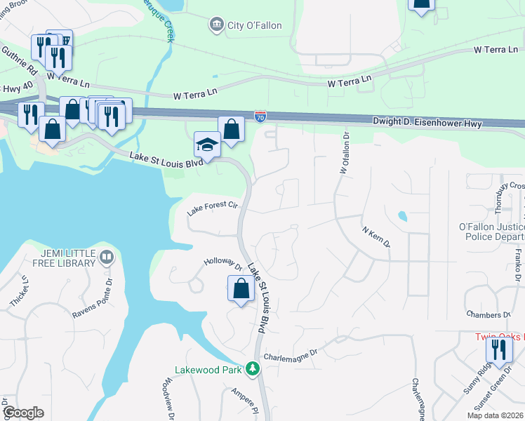 map of restaurants, bars, coffee shops, grocery stores, and more near 10 Rue De Paix Drive in Lake Saint Louis